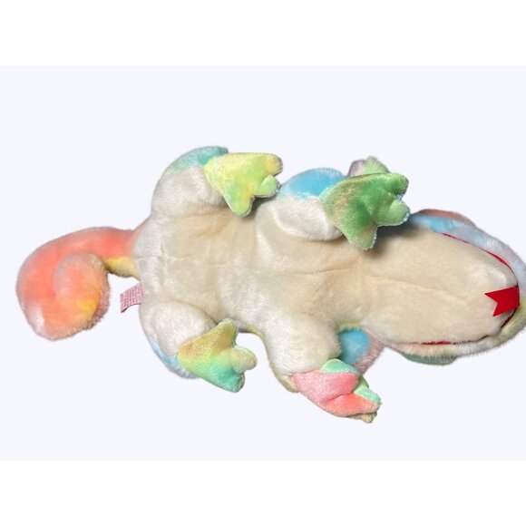 Ty Beanie Buddies Rainbow Chameleon Plush 1999 Colorful Tie-Dye Animal - Picture 7 of 16